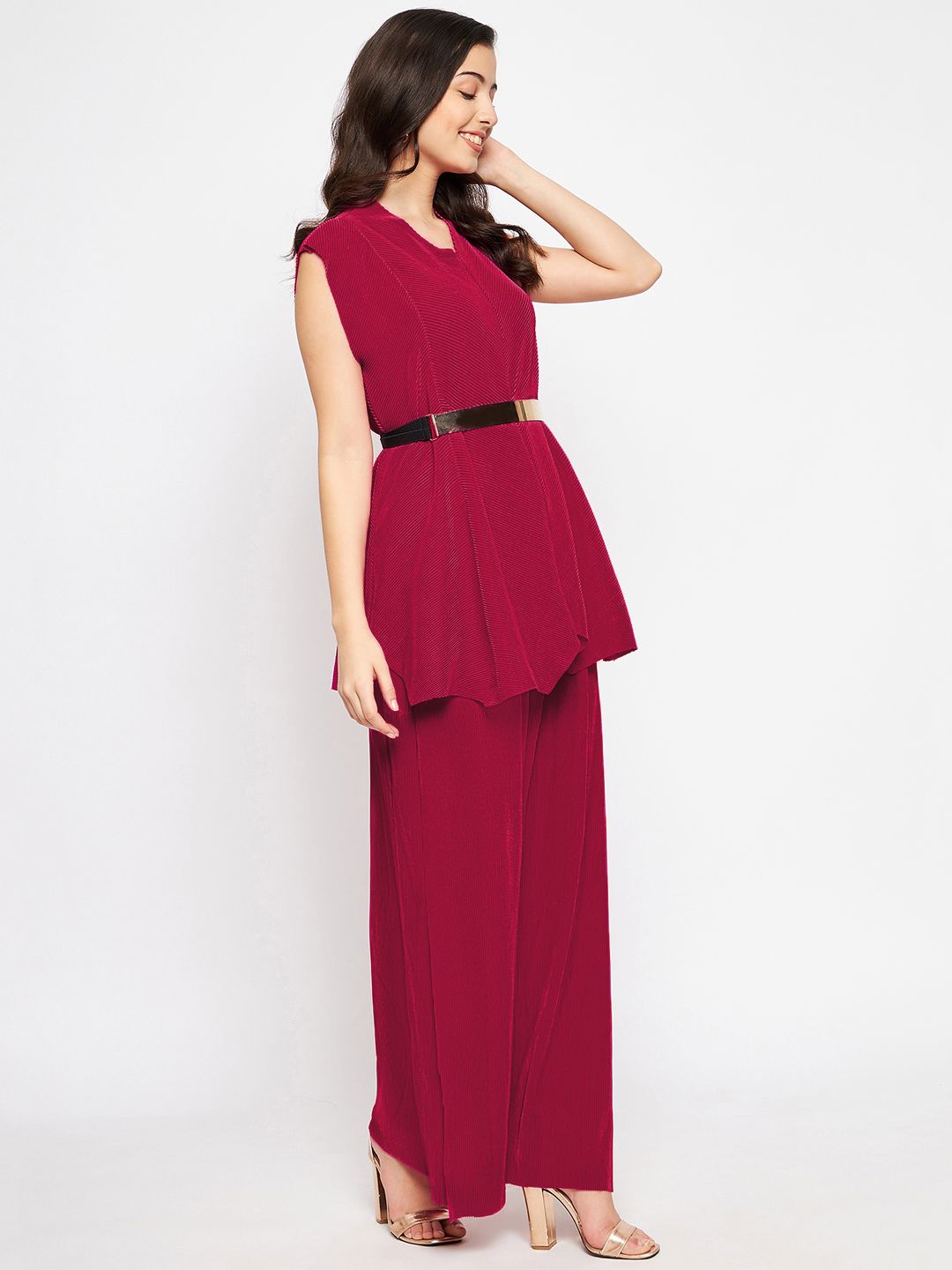 Criss Cross Pleated Top - Uptownie