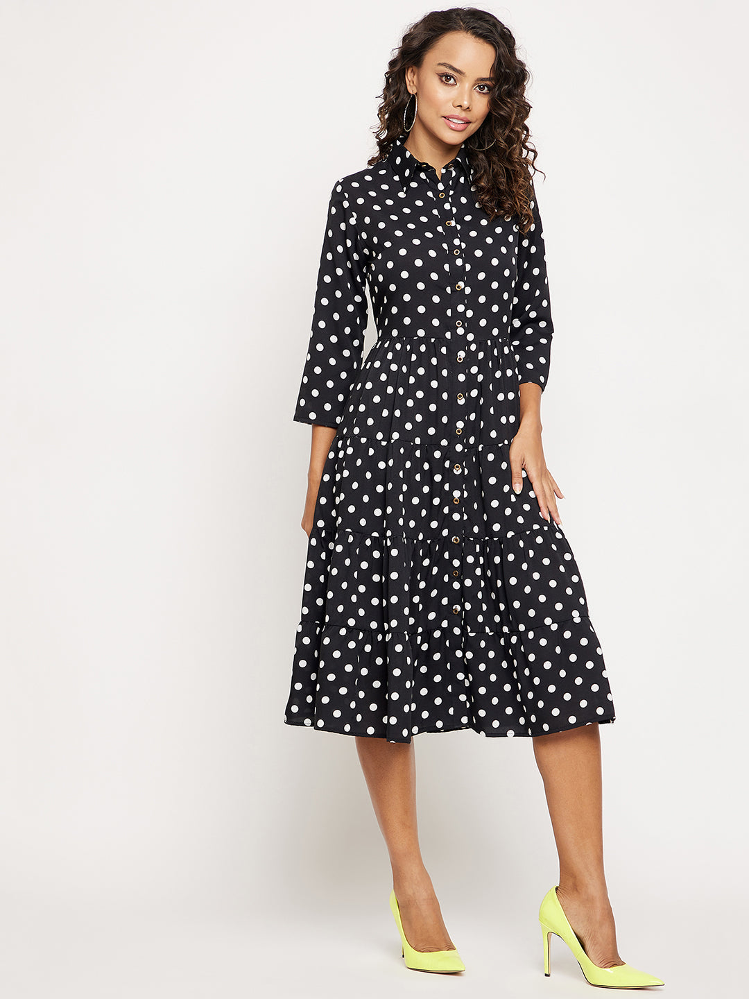 Printed Fit & Flare Skater Dress - Uptownie