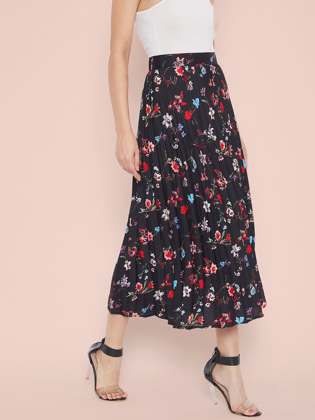 Pleated Midi Skirt - Uptownie