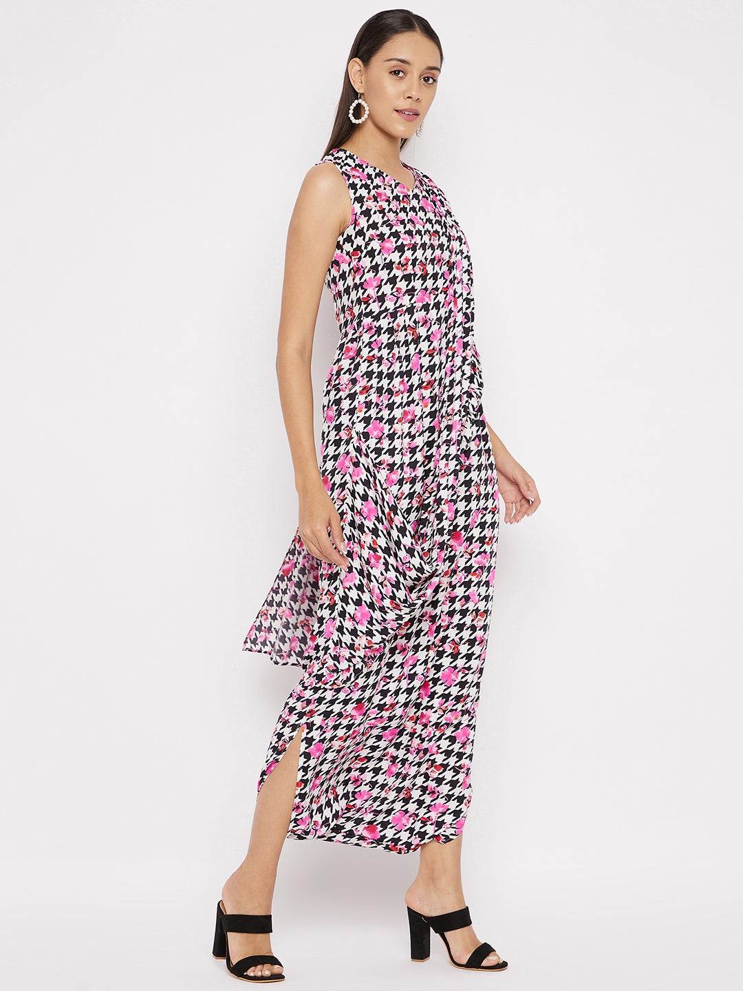 Dhoti Jumpsuit with Attached Dupatta - Uptownie