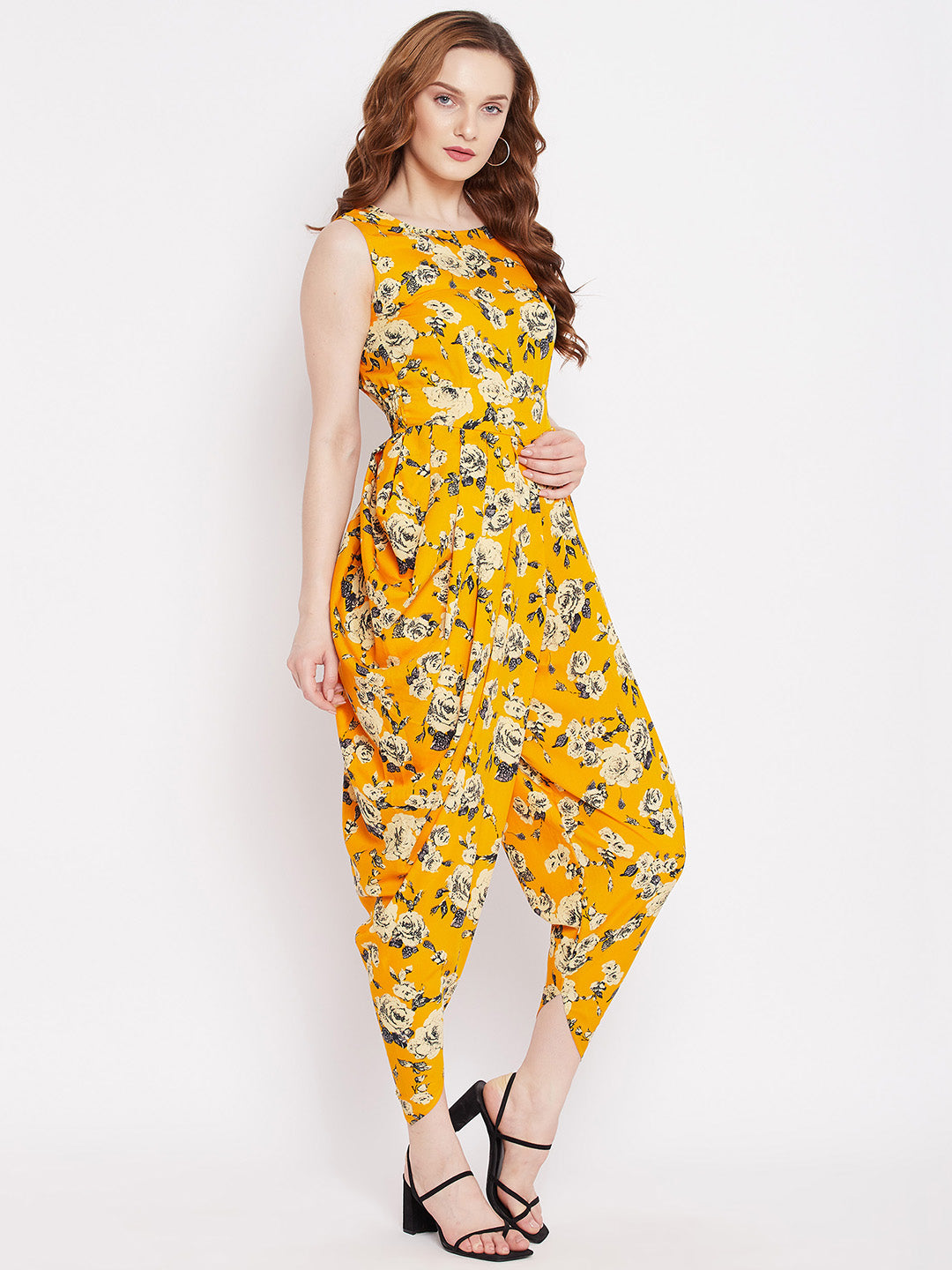 Elasticated Ethnic Dhoti Jumpsuit - Uptownie