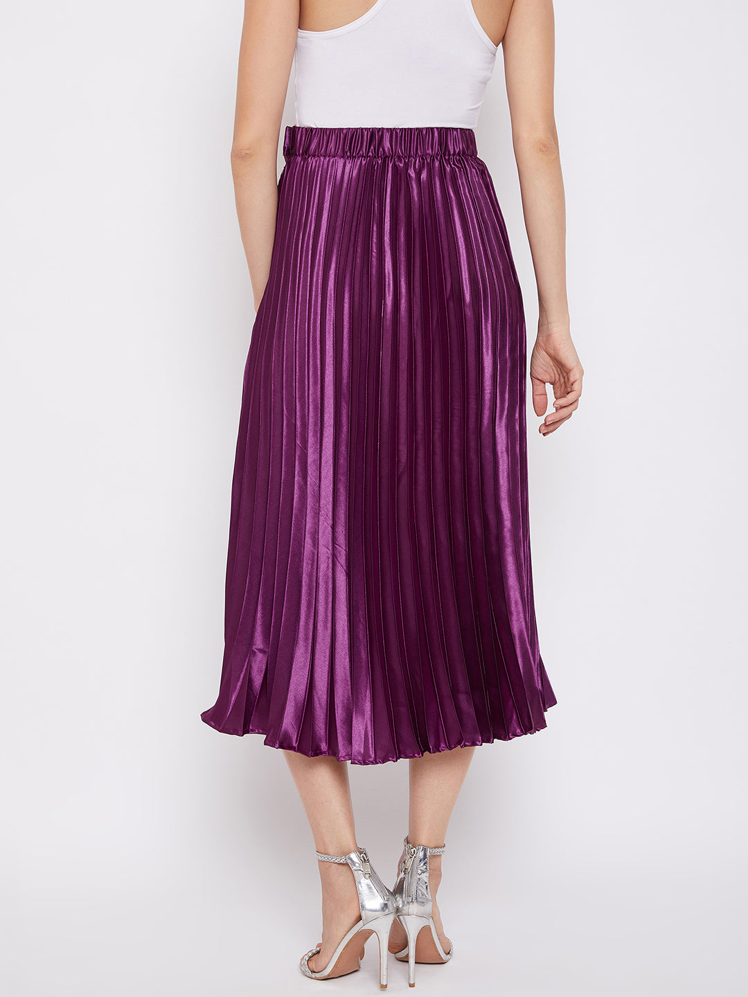Pleated Midi Skirt - Uptownie