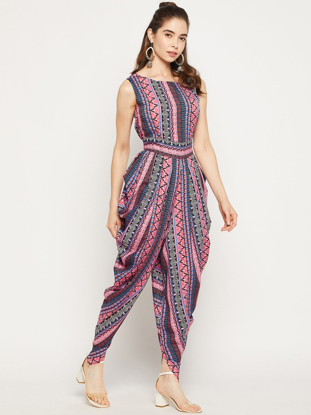 Elasticated Ethnic Dhoti Jumpsuit - Uptownie