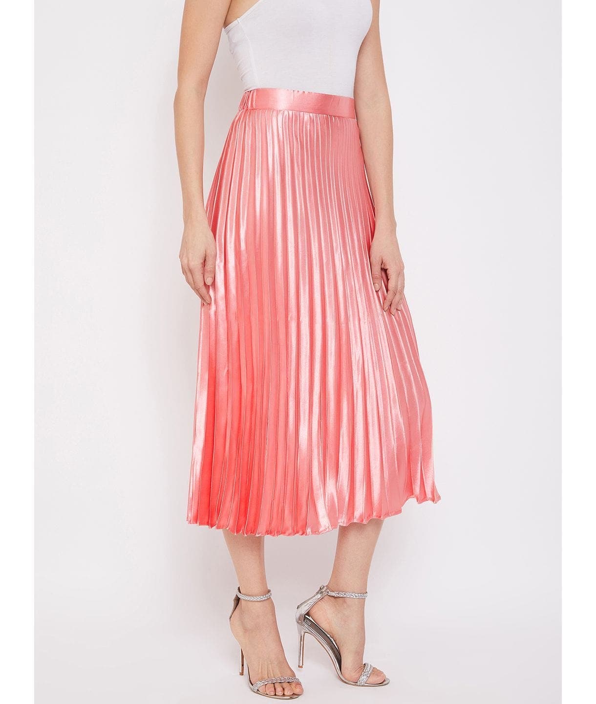 Pleated Midi Skirt - Uptownie