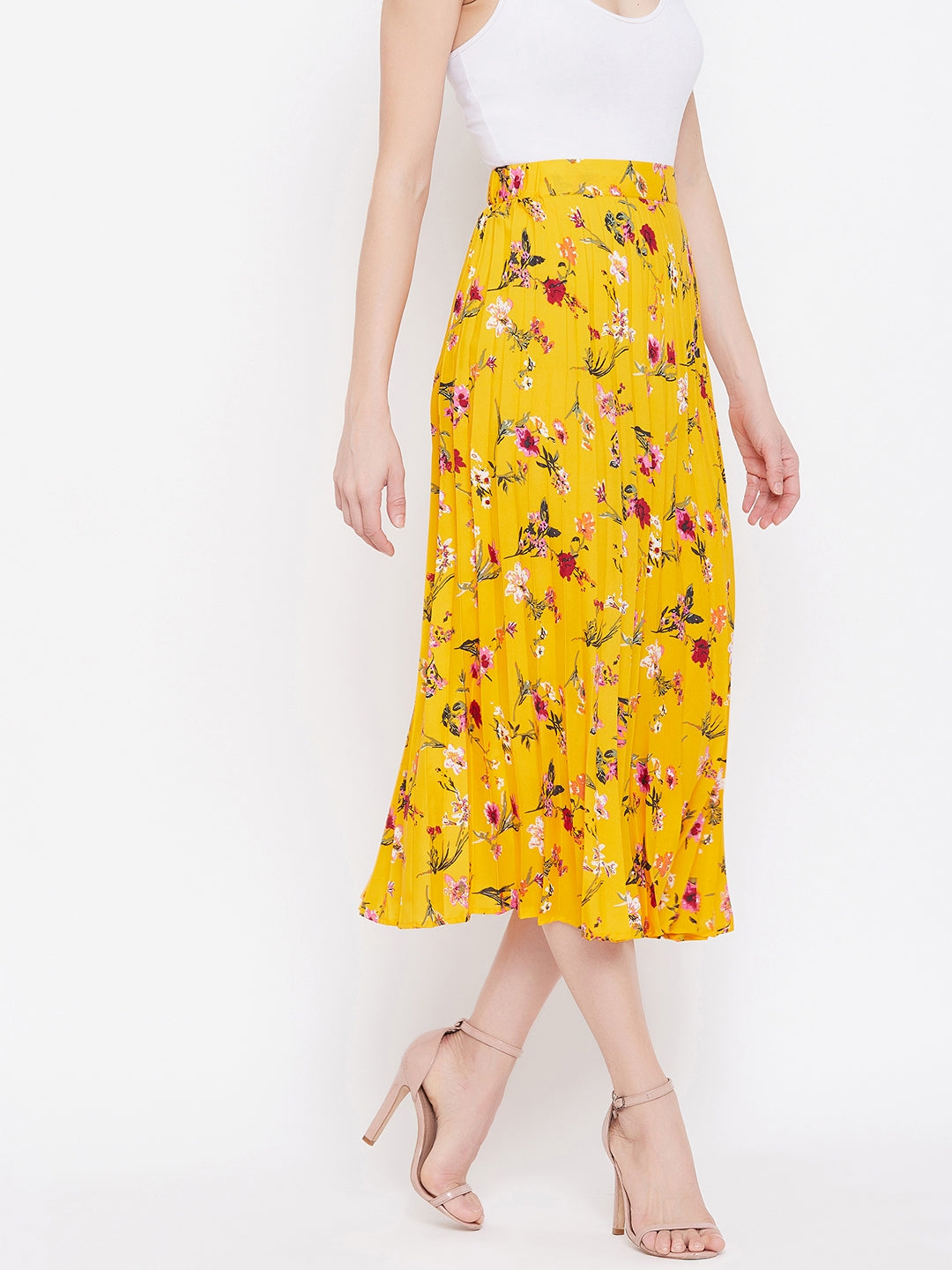 Pleated Midi Skirt - Uptownie