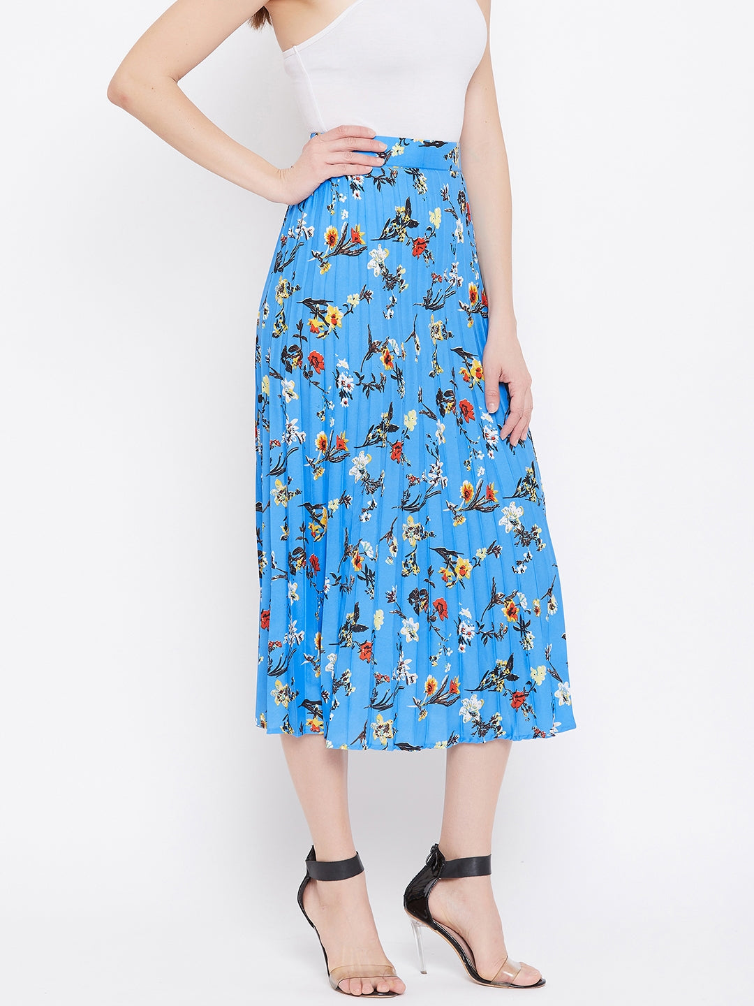 Pleated Midi Skirt - Uptownie