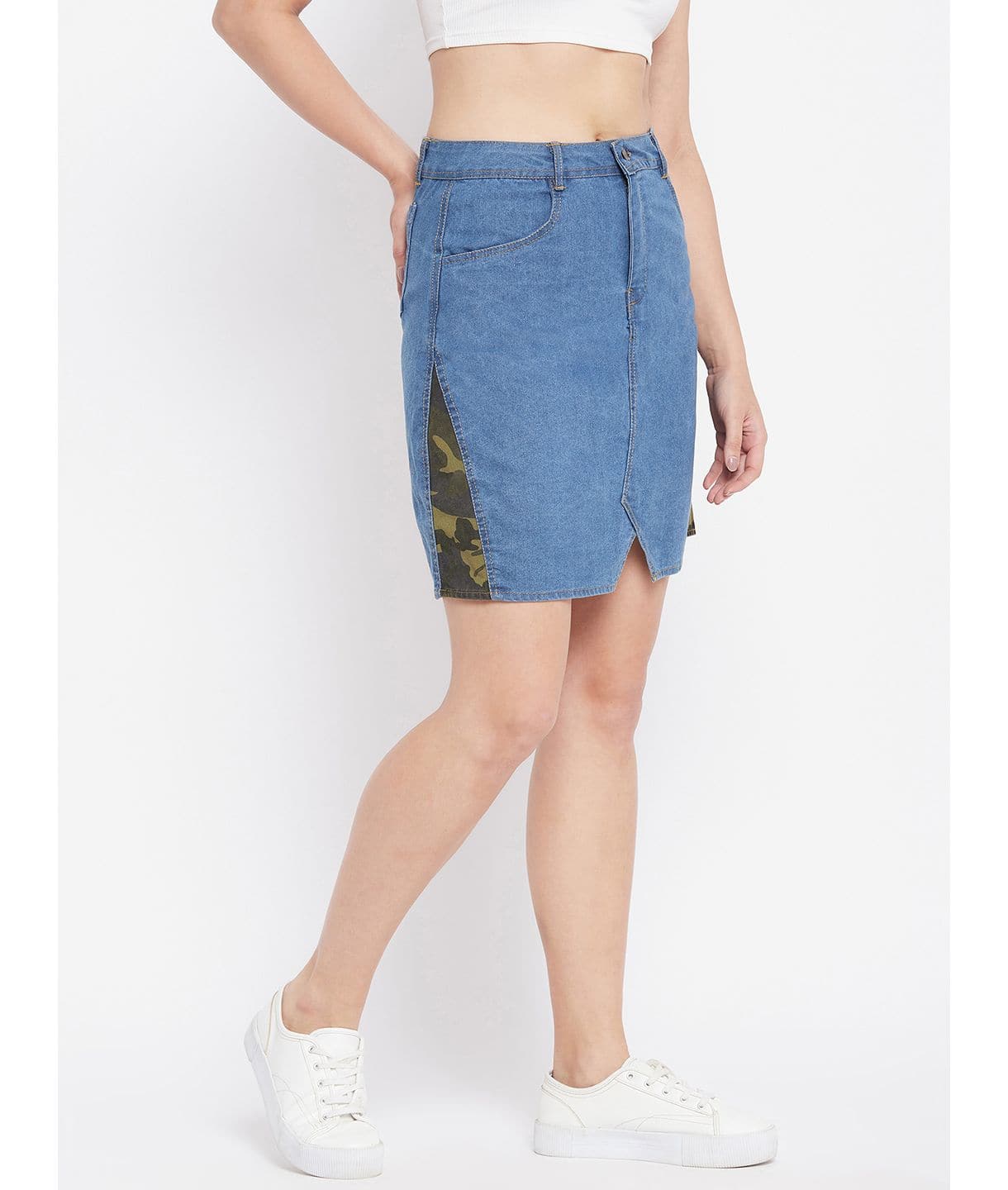 Knee length denim skirt size 20 best sale