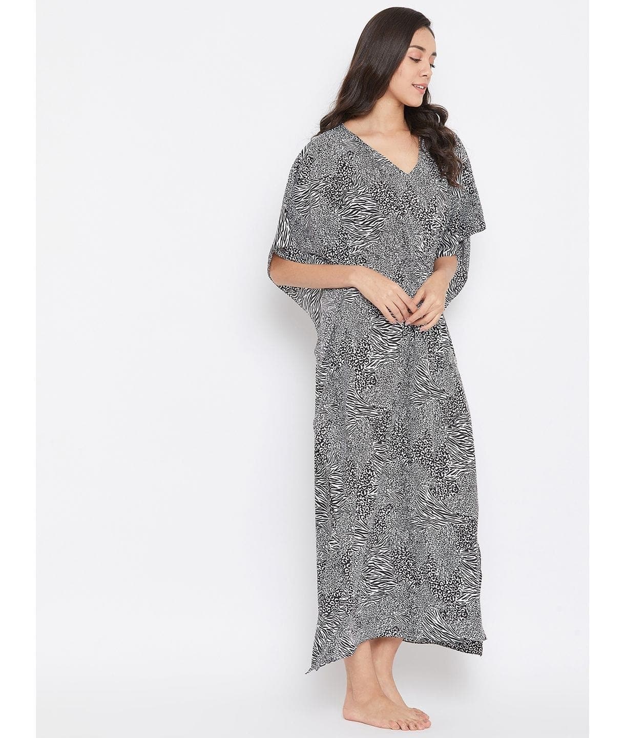 Comfortable Printed Kaftan/Nightie. - Uptownie