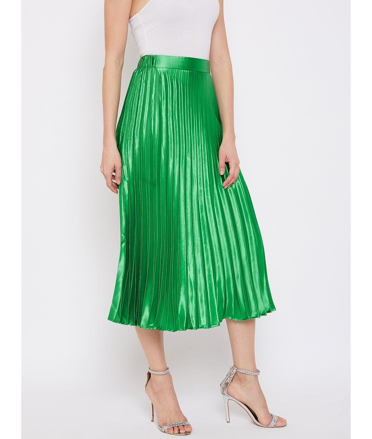 Pleated Midi Skirt - Uptownie