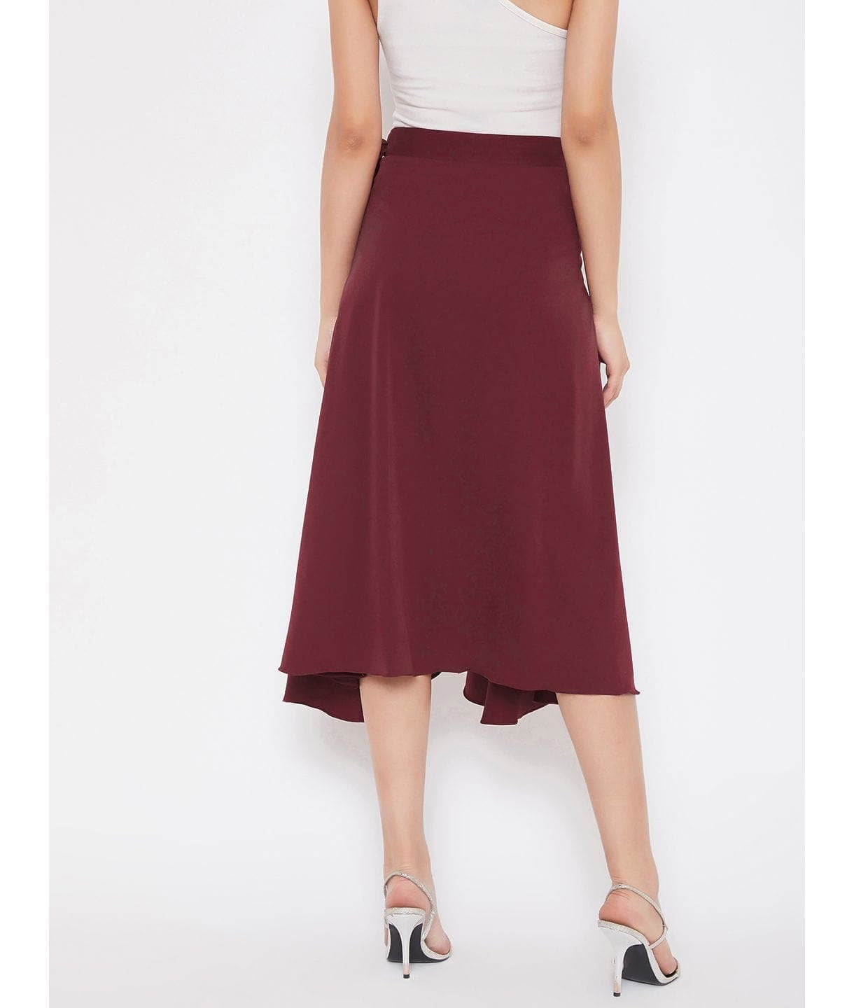 Wrap Around Tie up Midi Skirt - Uptownie