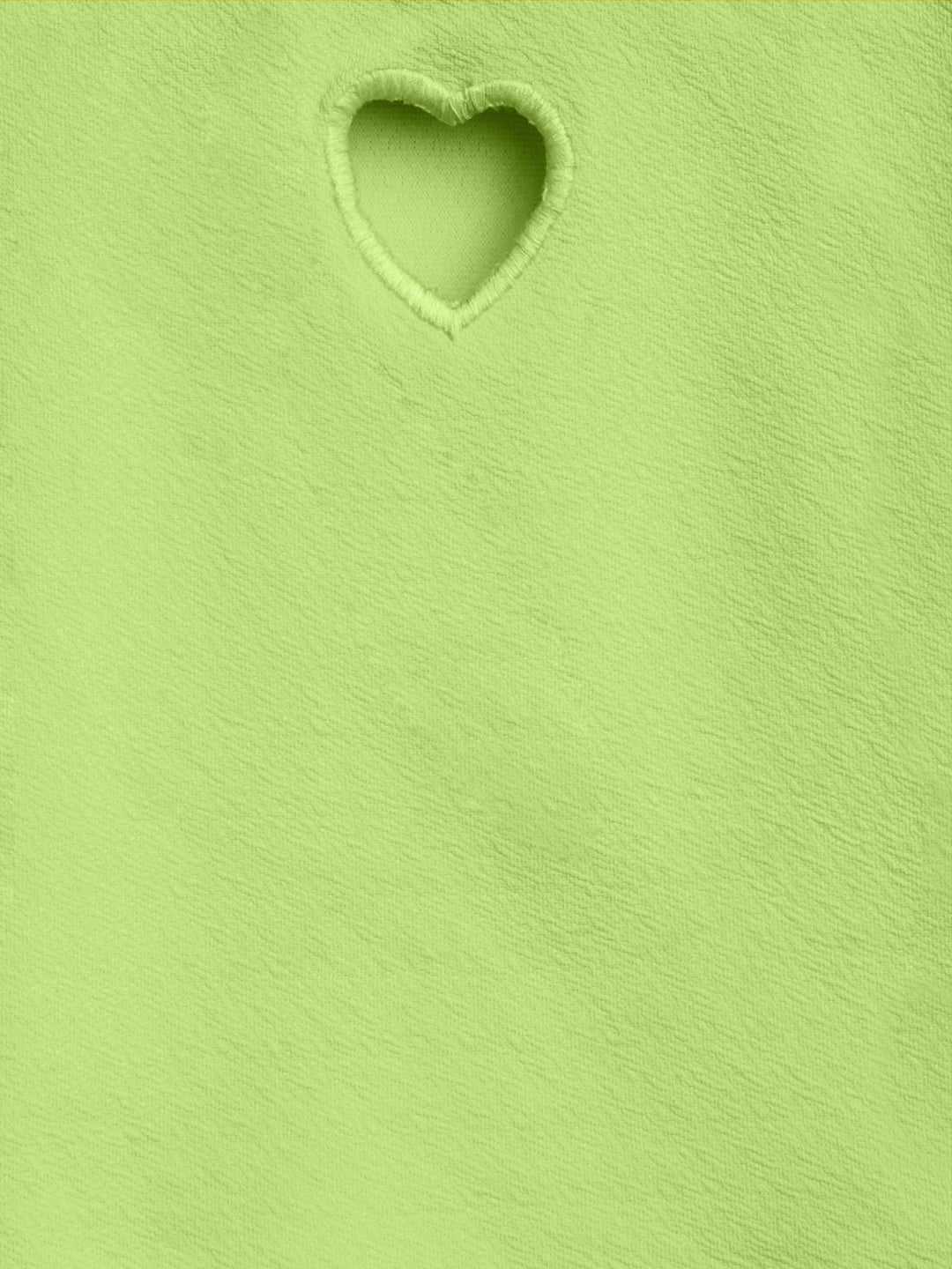 Cotton Stretchable Round Neck Heart Cut-Out Top For Girls - Uptownie