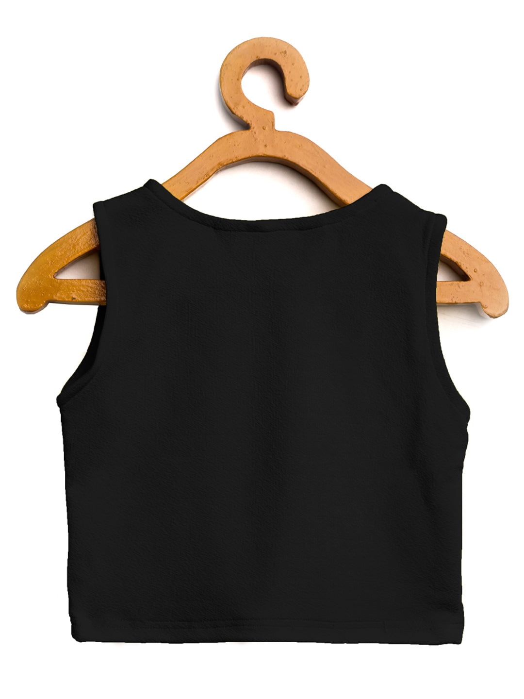 Cotton Stretchable Round Neck Heart Cut-Out Top For Girls - Uptownie