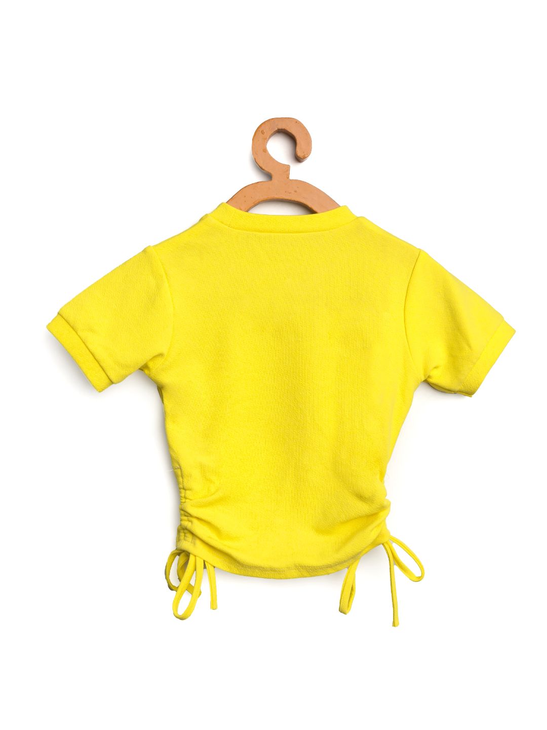 Cotton Stretchable Side Drawstring Top For Girls - Uptownie