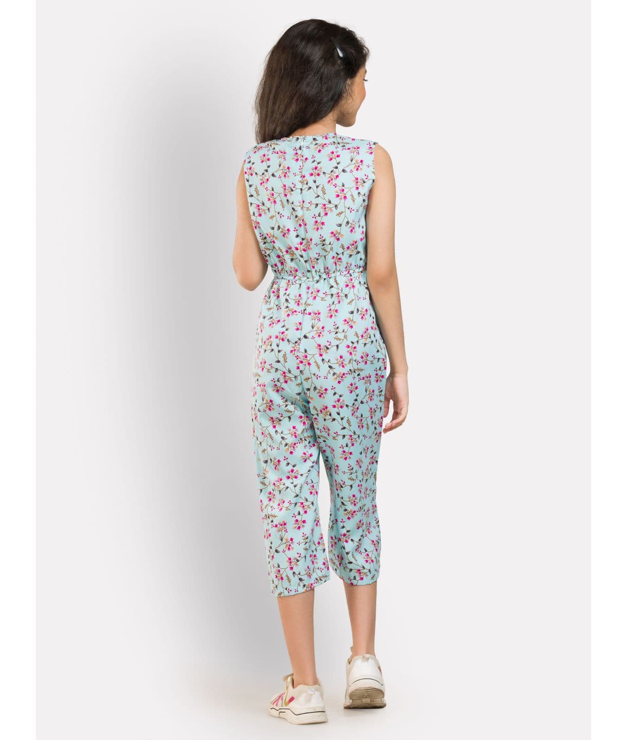 Elasticated Key-hole Jumpsuit for Girls - Uptownie