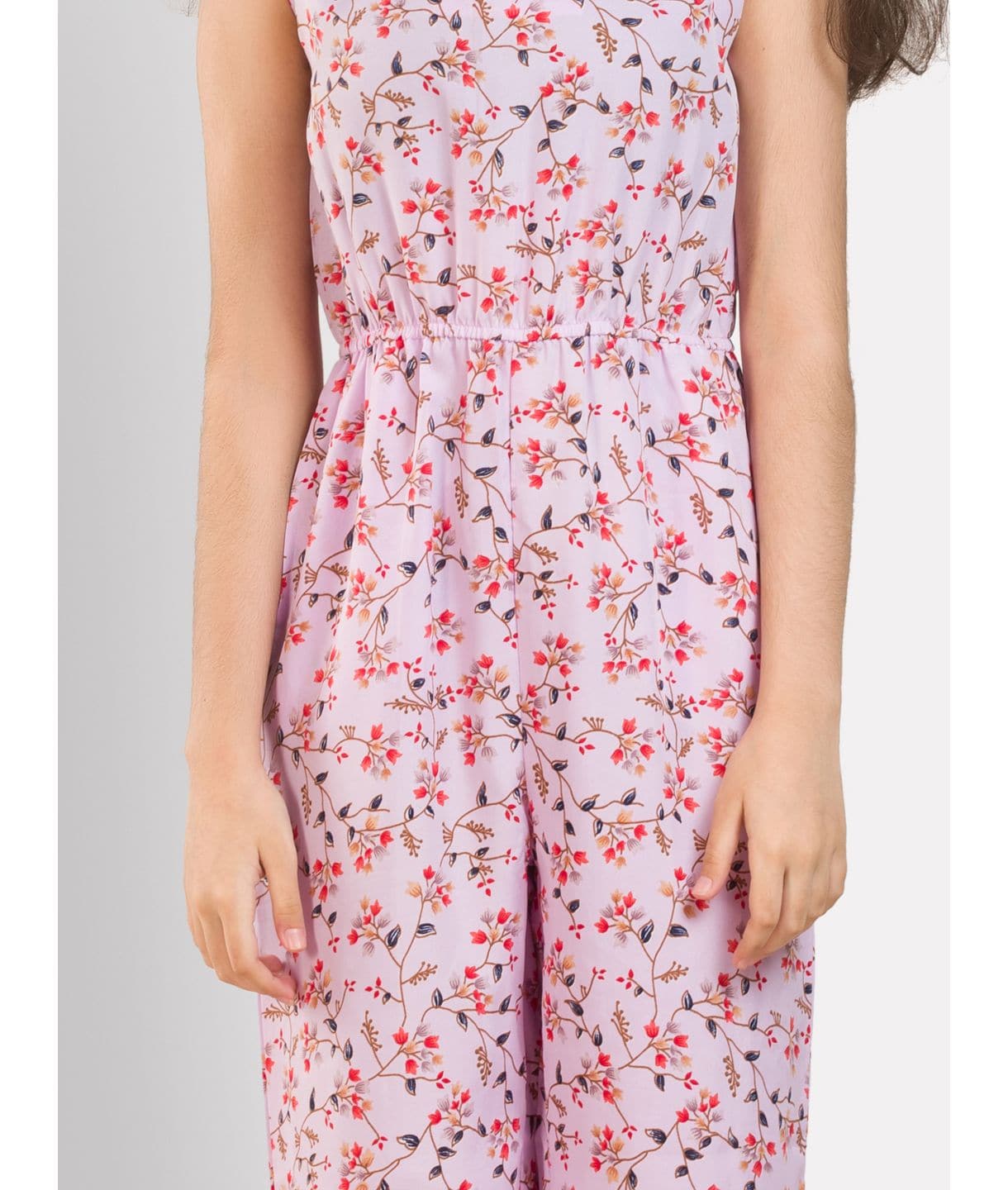 Elasticated Key-hole Jumpsuit for Girls - Uptownie