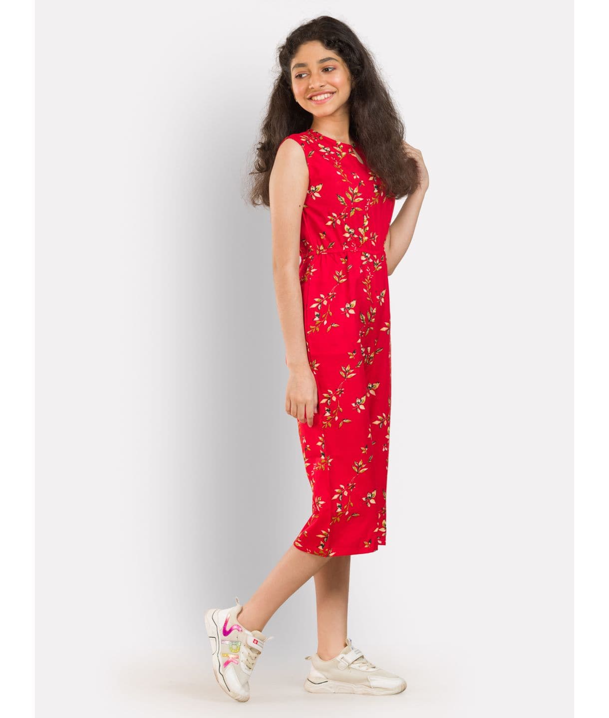 Elasticated key-hole Jumpsuit for Girls - Uptownie