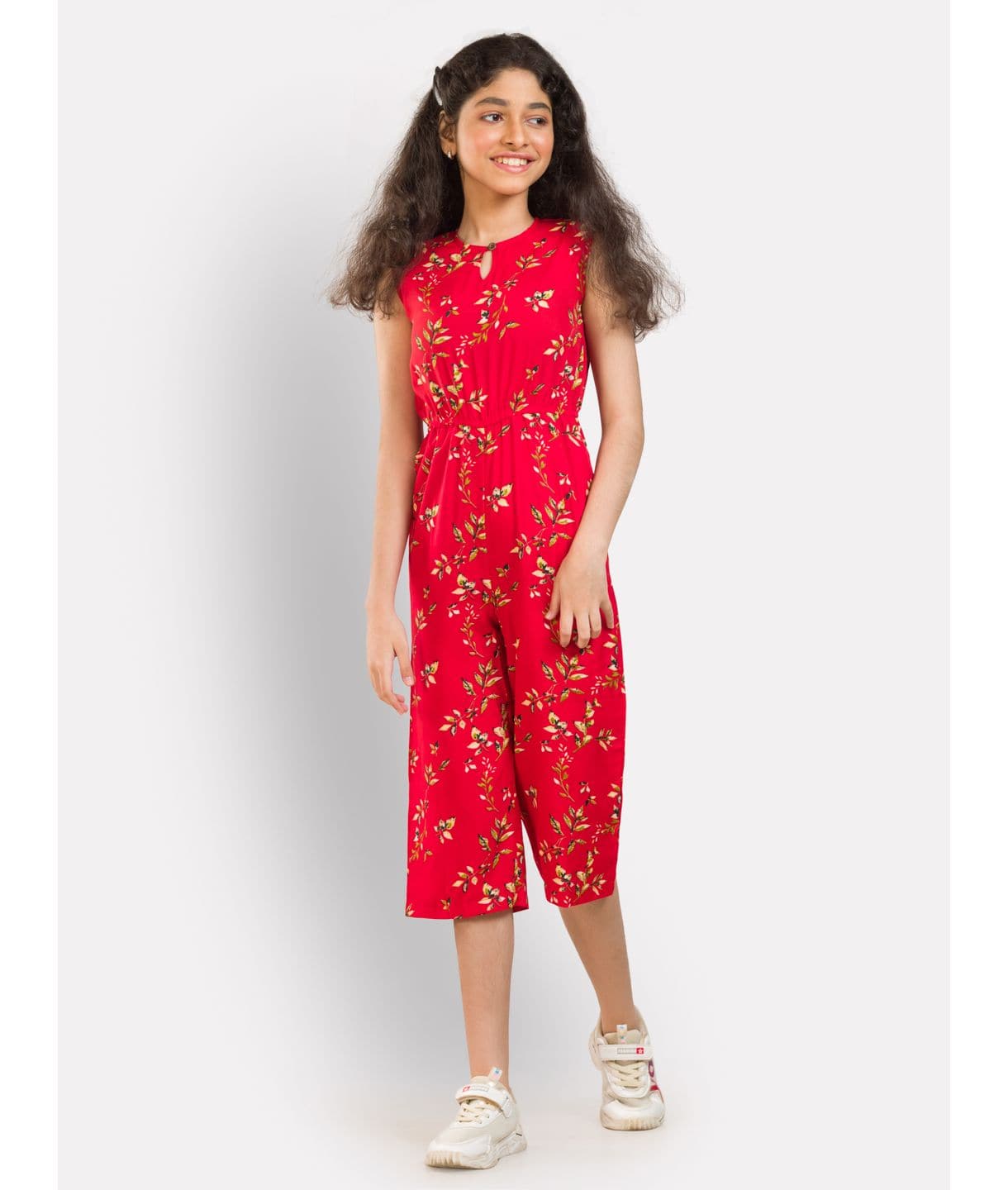 Elasticated key-hole Jumpsuit for Girls - Uptownie