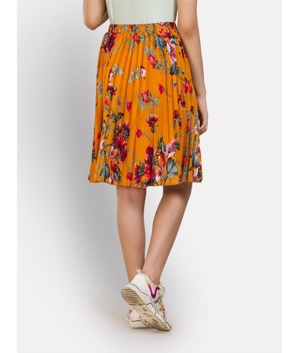 Floral Pleated Skirt for Girls - Uptownie