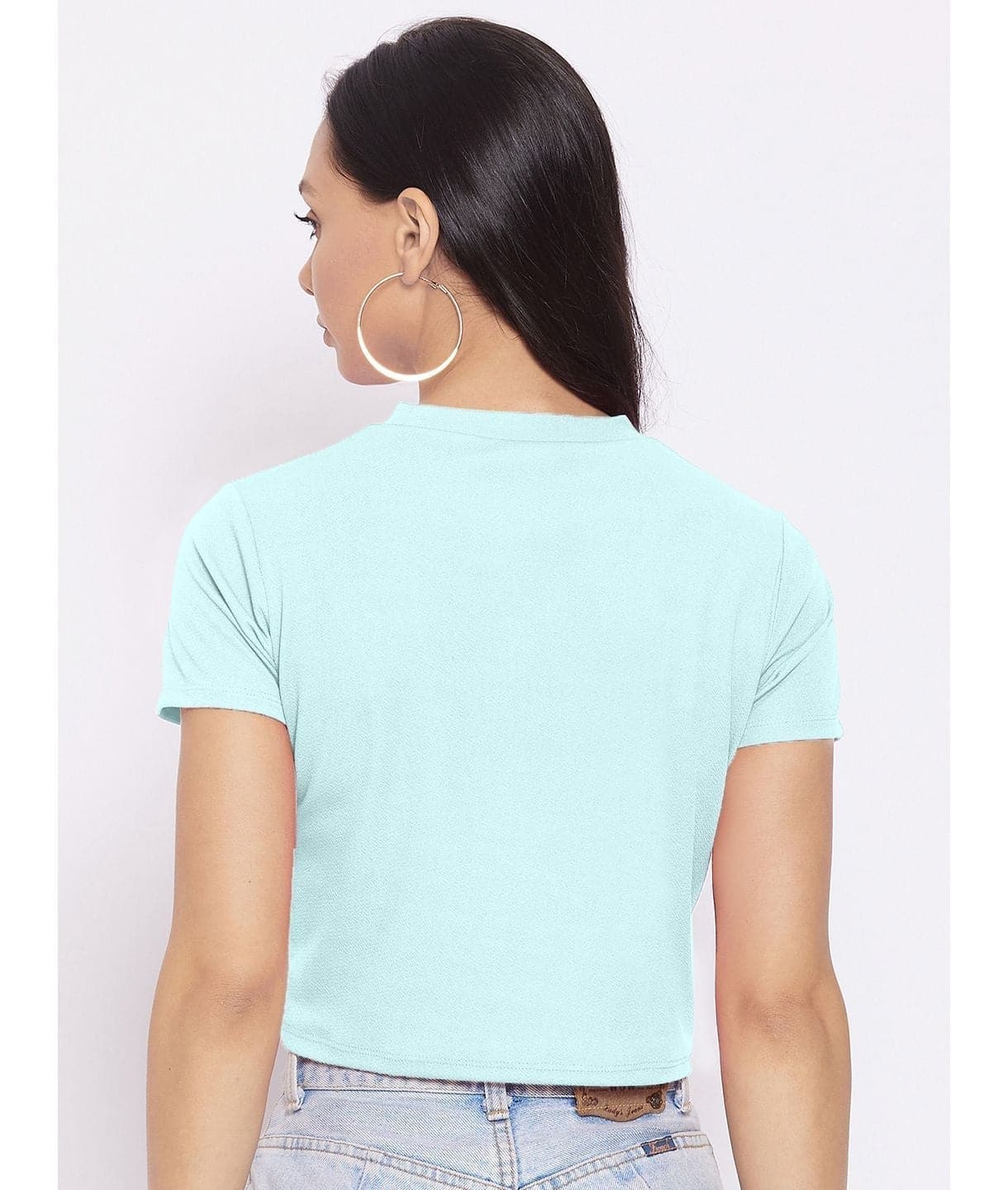 Solid Cotton Stretchable Crop Top - Uptownie