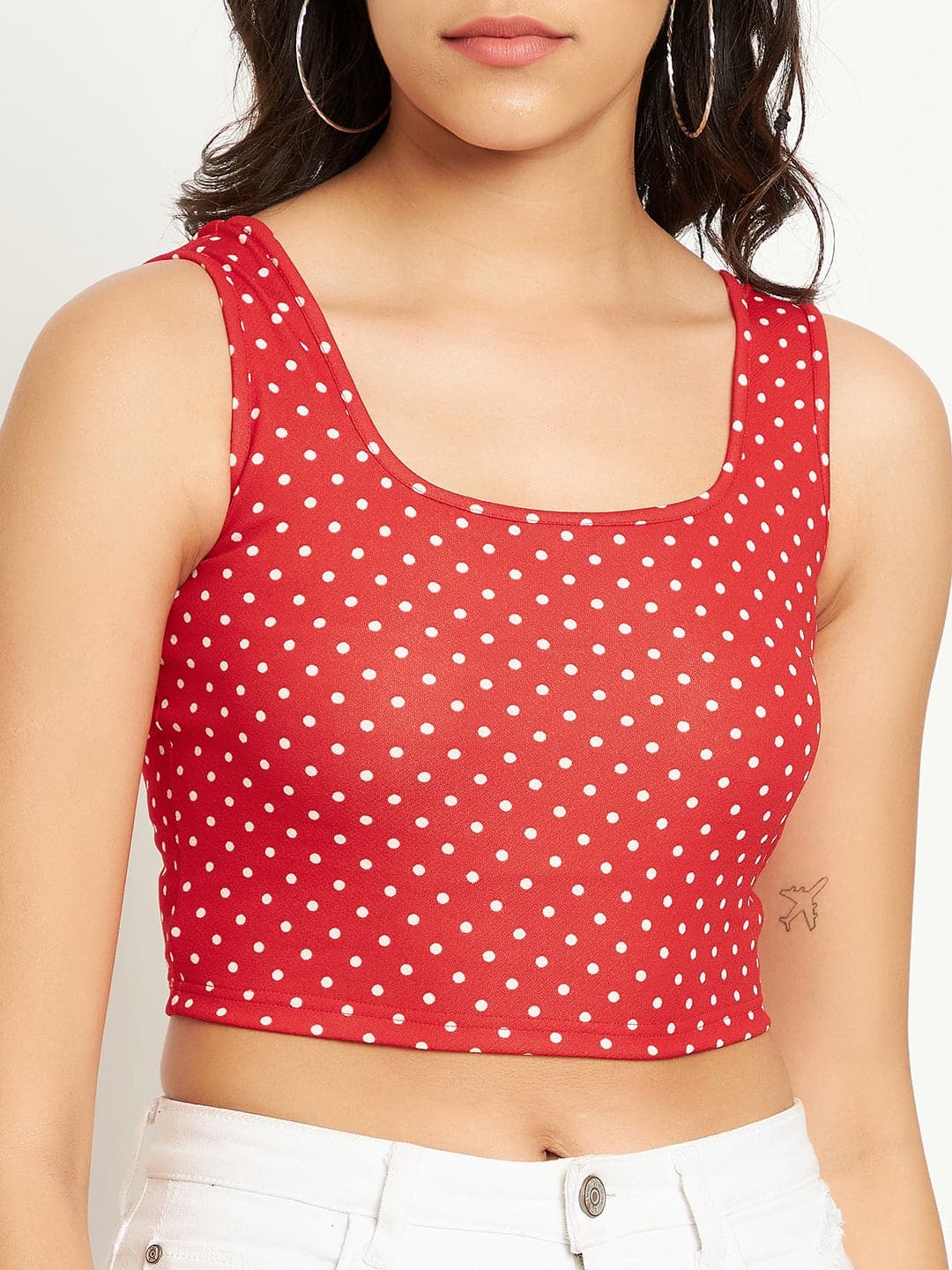 Cotton Stretchable Basic Round Neck Crop Top - Uptownie