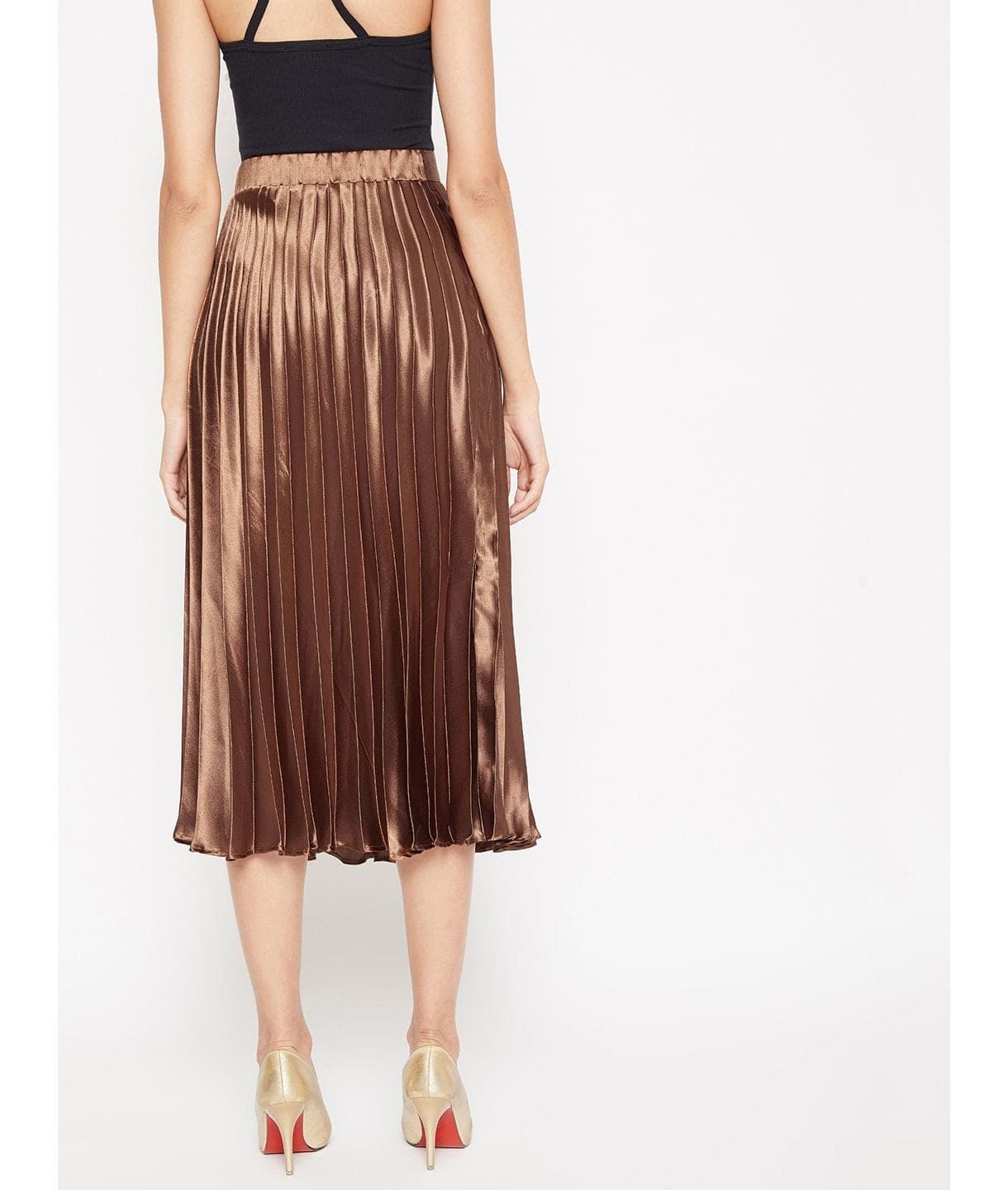 Pleated Midi Skirt - Uptownie