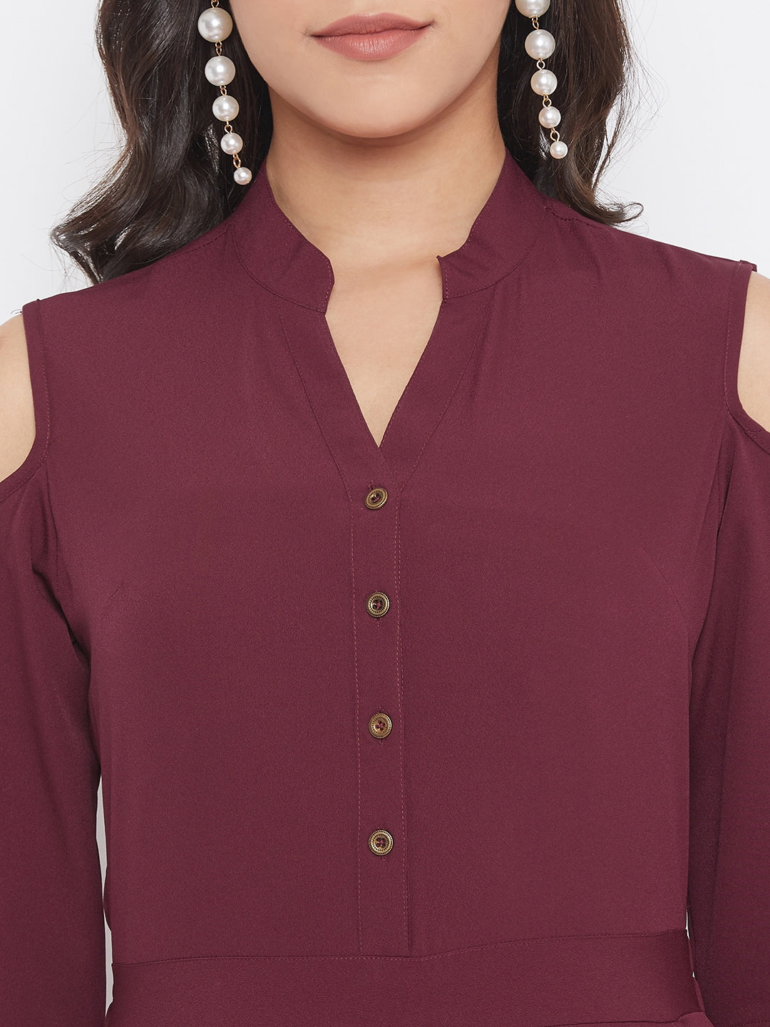 Cold Shoulder Jumpsuit - Uptownie