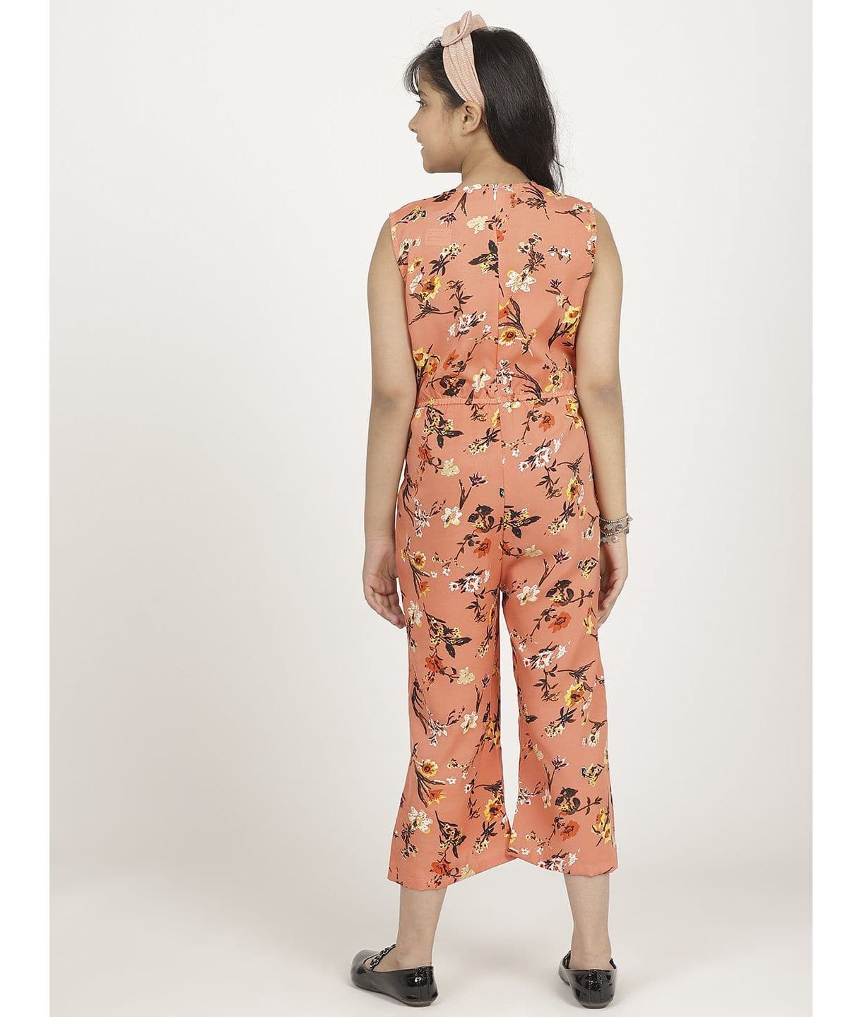 Elasticated key-hole Jumpsuit for Girls - Uptownie