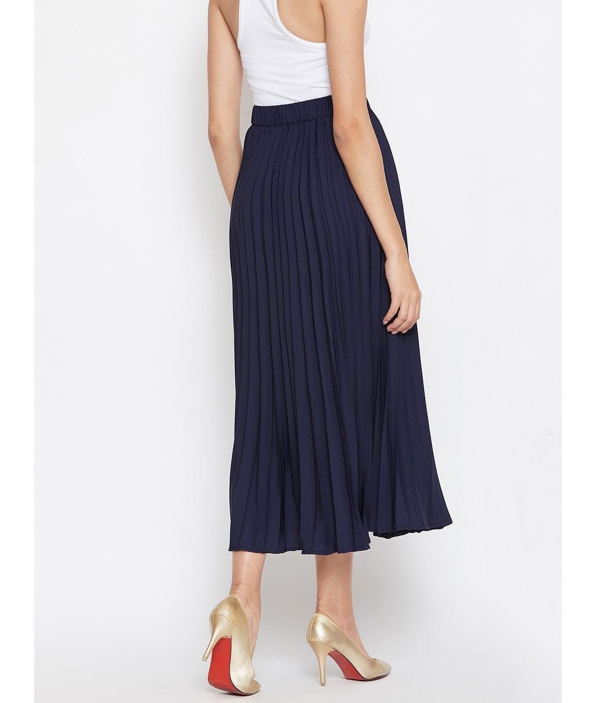 Pleated Midi Skirt - Uptownie