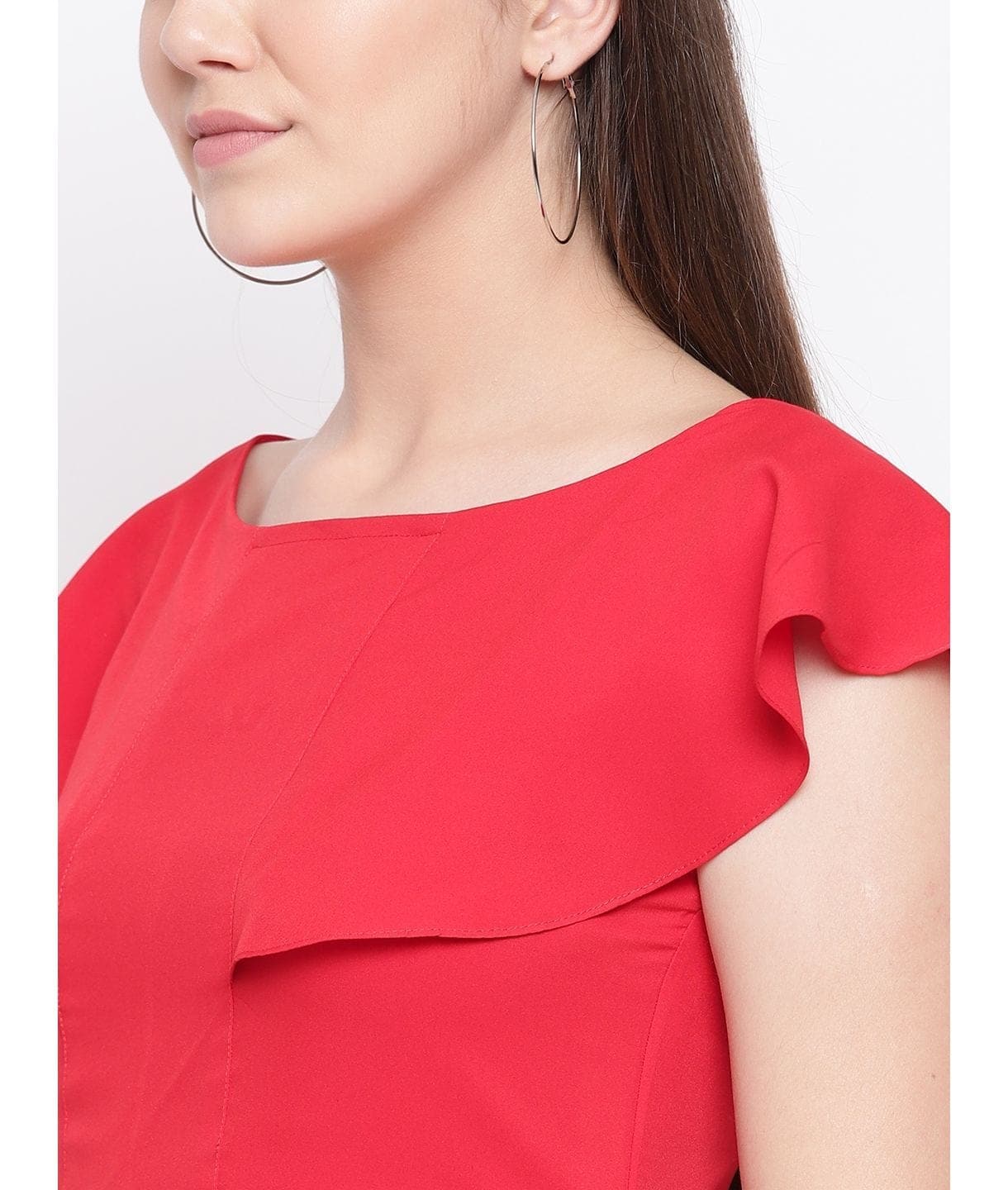 Flared Ruffle Maxi Gown - Uptownie