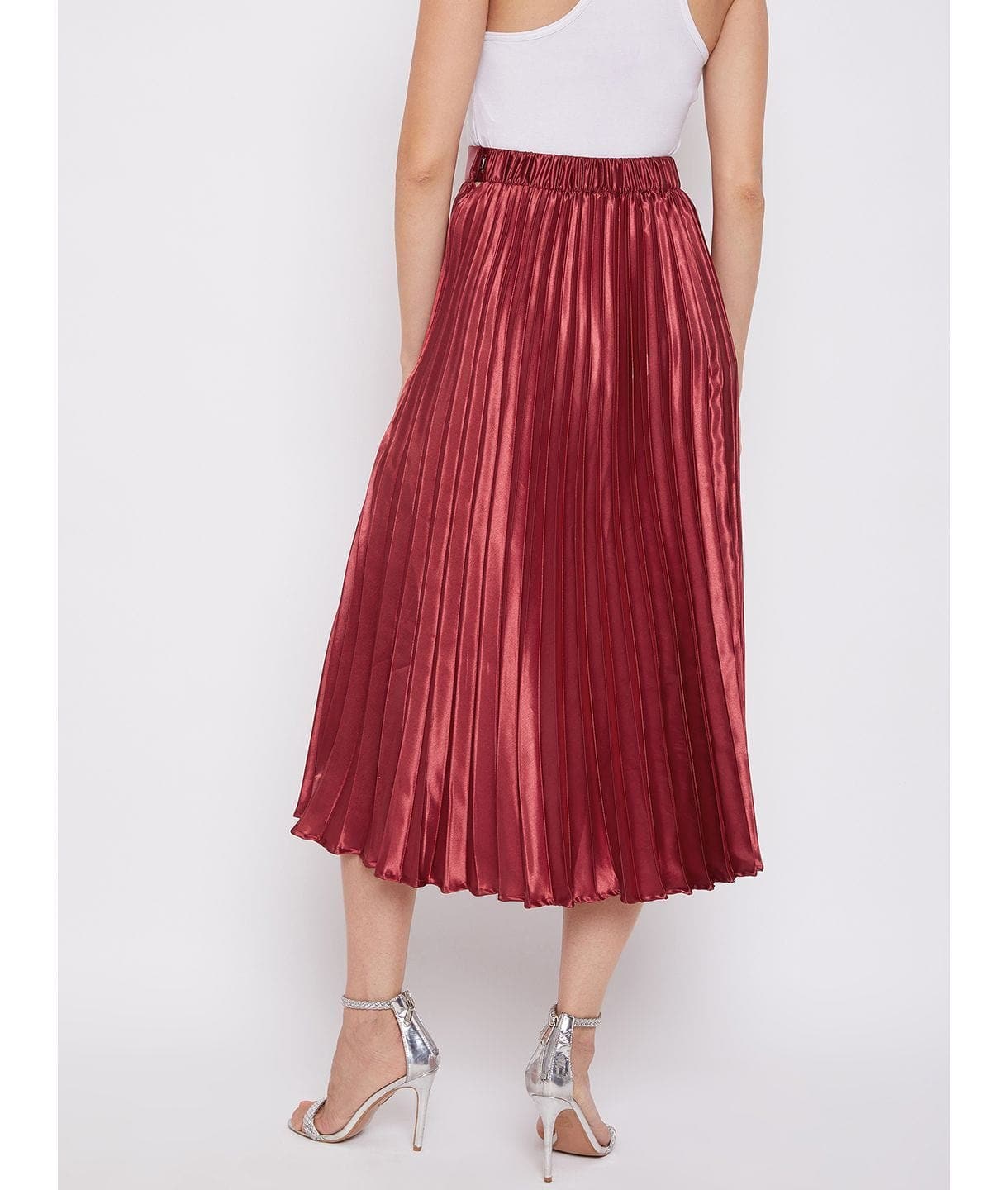 Pleated Midi Skirt - Uptownie