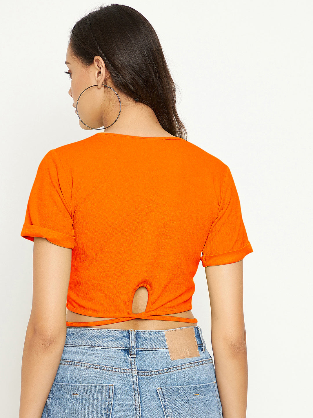 Tie Up Stretchable Cotton Top - Uptownie