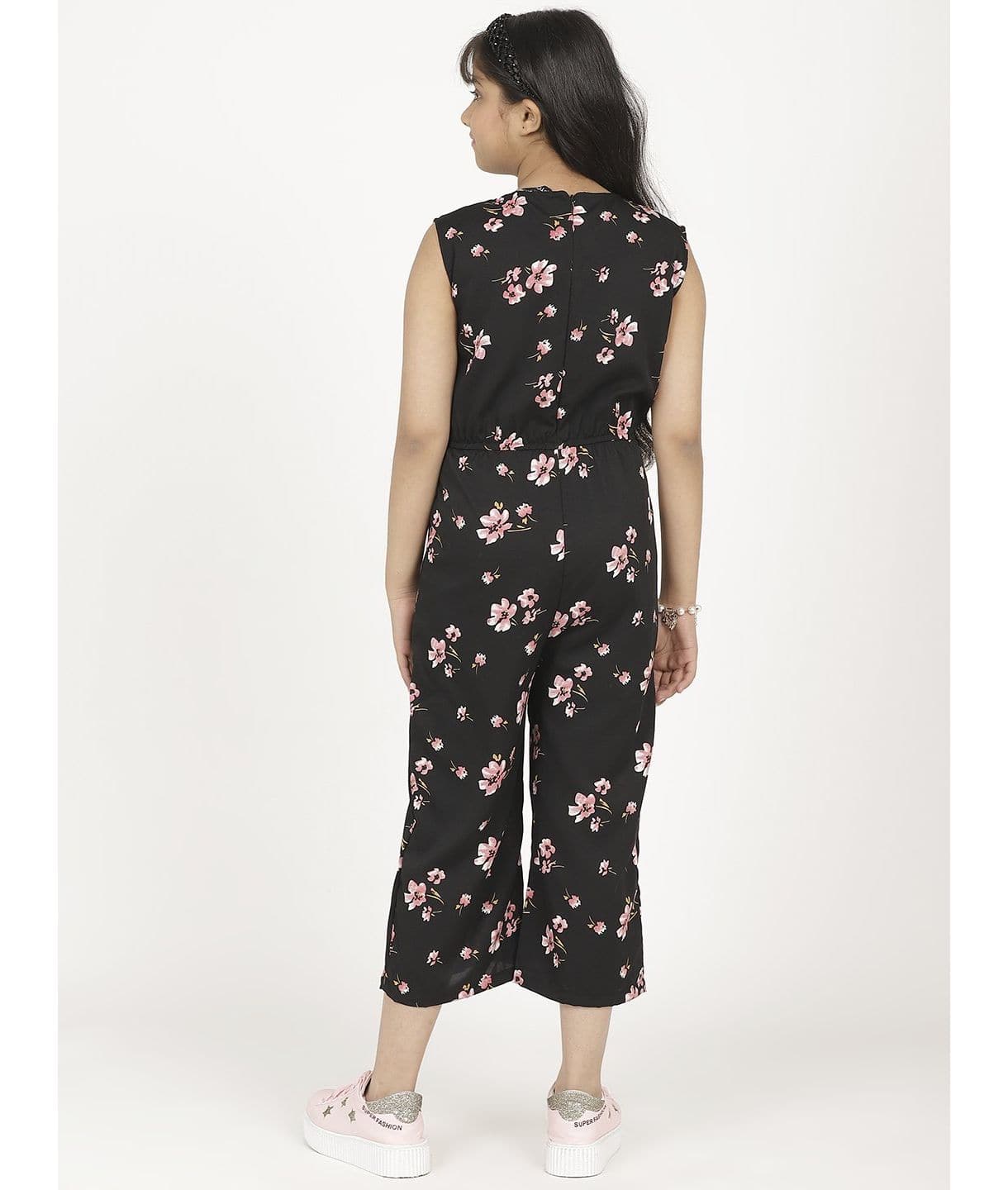 Elasticated key-hole Jumpsuit for Girls - Uptownie