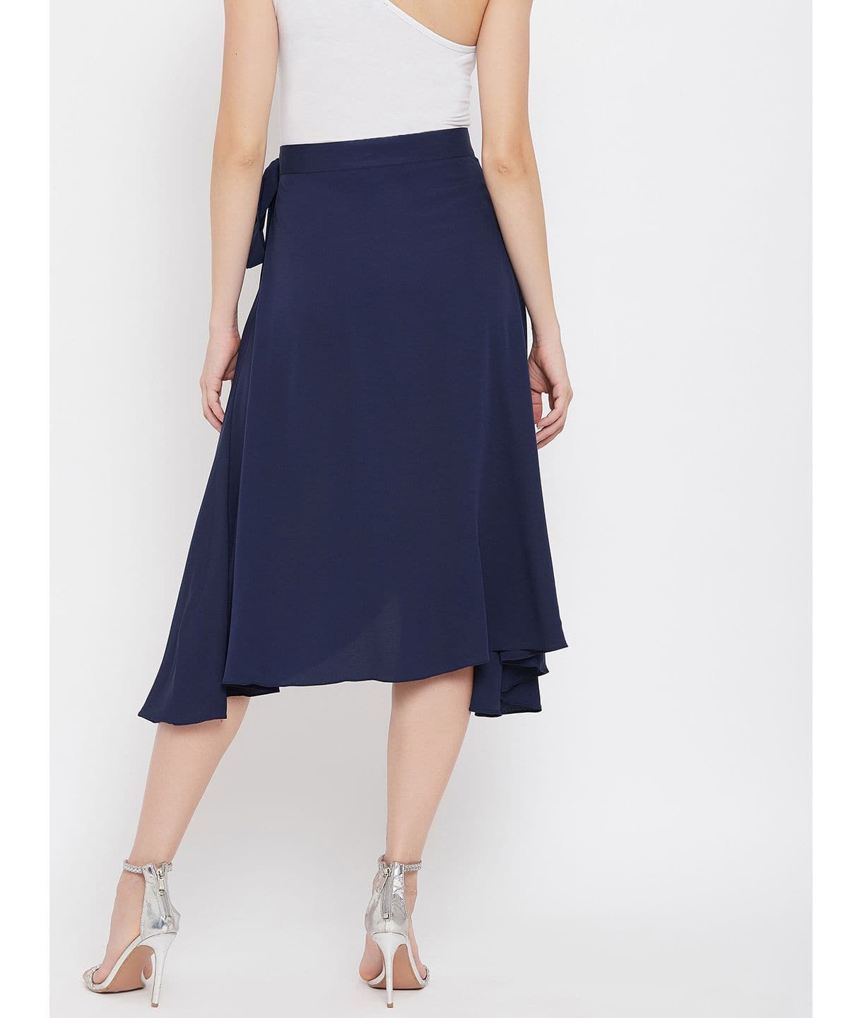 Wrap Around Tie up Midi Skirt - Uptownie