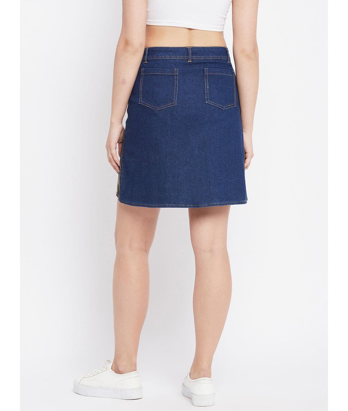 Plus size denim skirts online india best sale