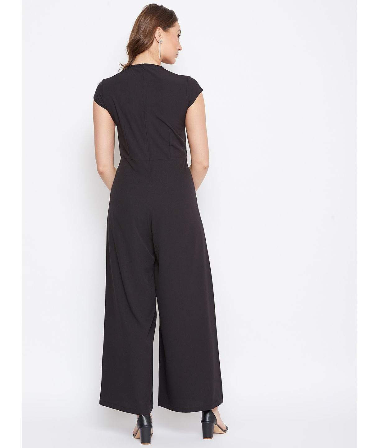 Plus Lace Neck Full Length Jumpsuit - Uptownie