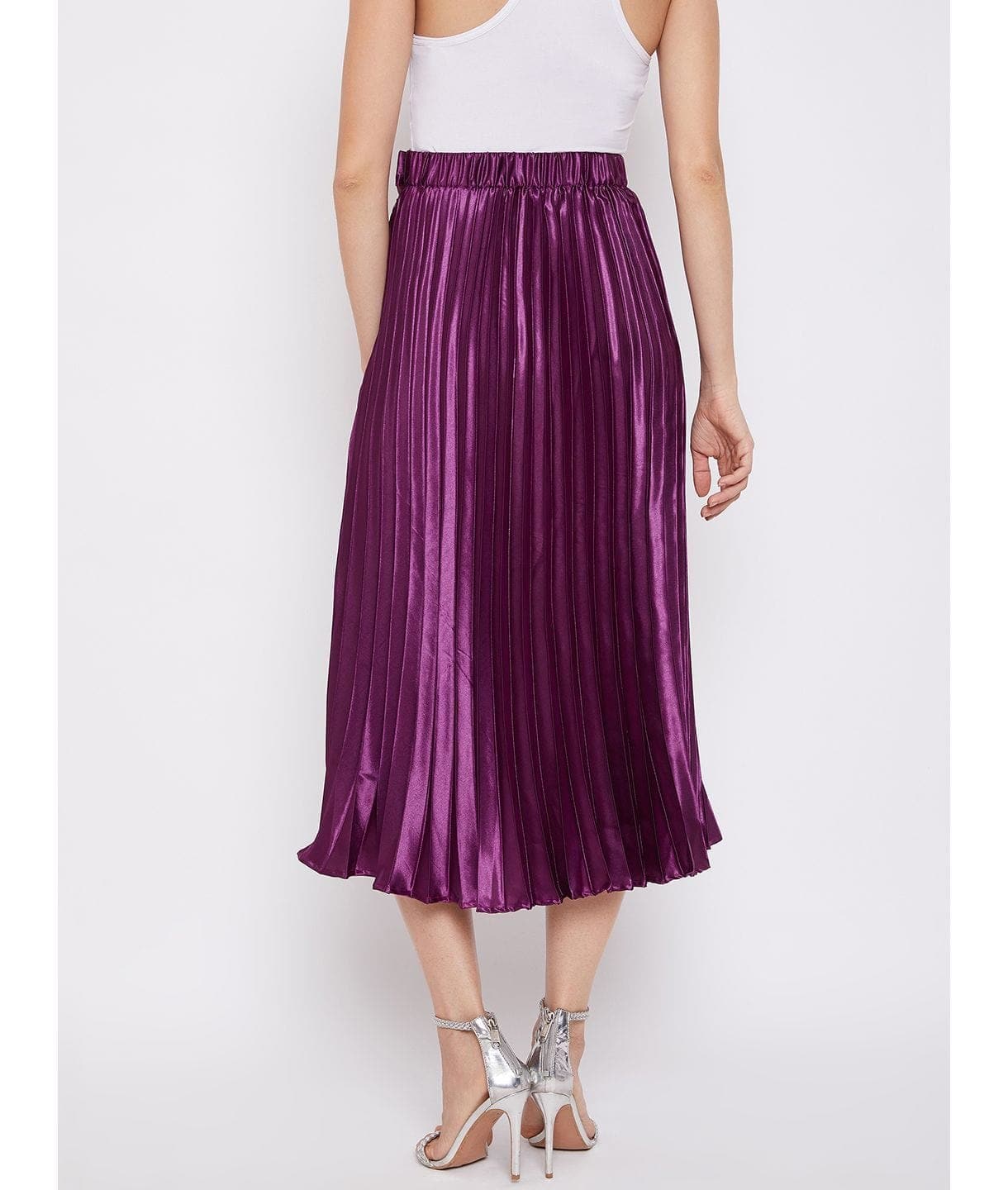 Pleated Midi Skirt - Uptownie