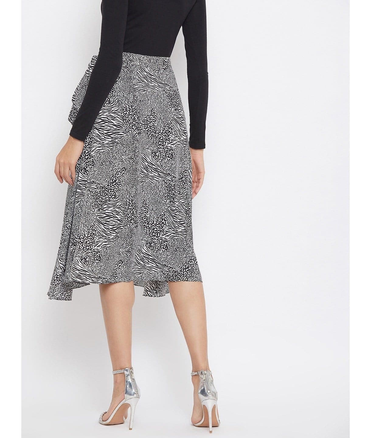 Wrap Around Tie up Midi Skirt - Uptownie