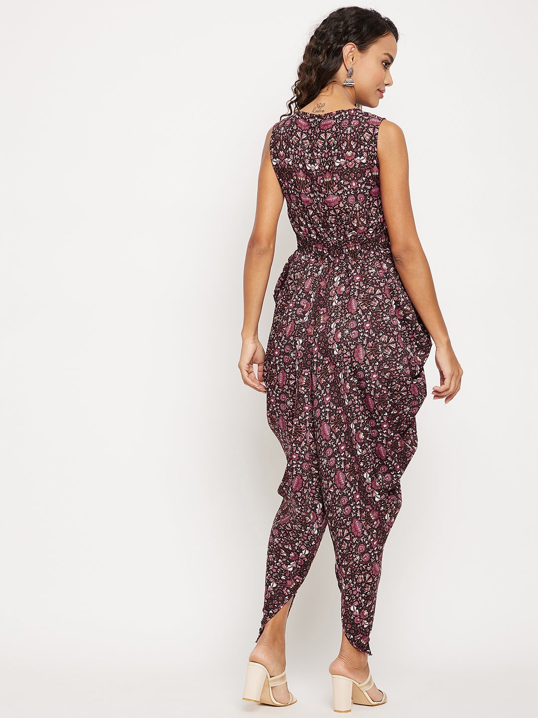 Elasticated Ethnic Dhoti Jumpsuit - Uptownie