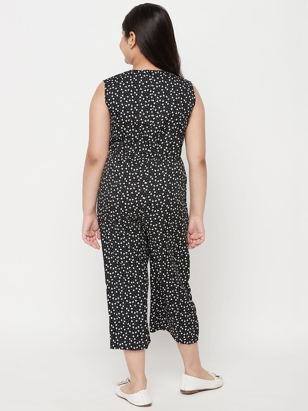  Gilli Black Key Hole Front Ankle Jumpsuit (Small