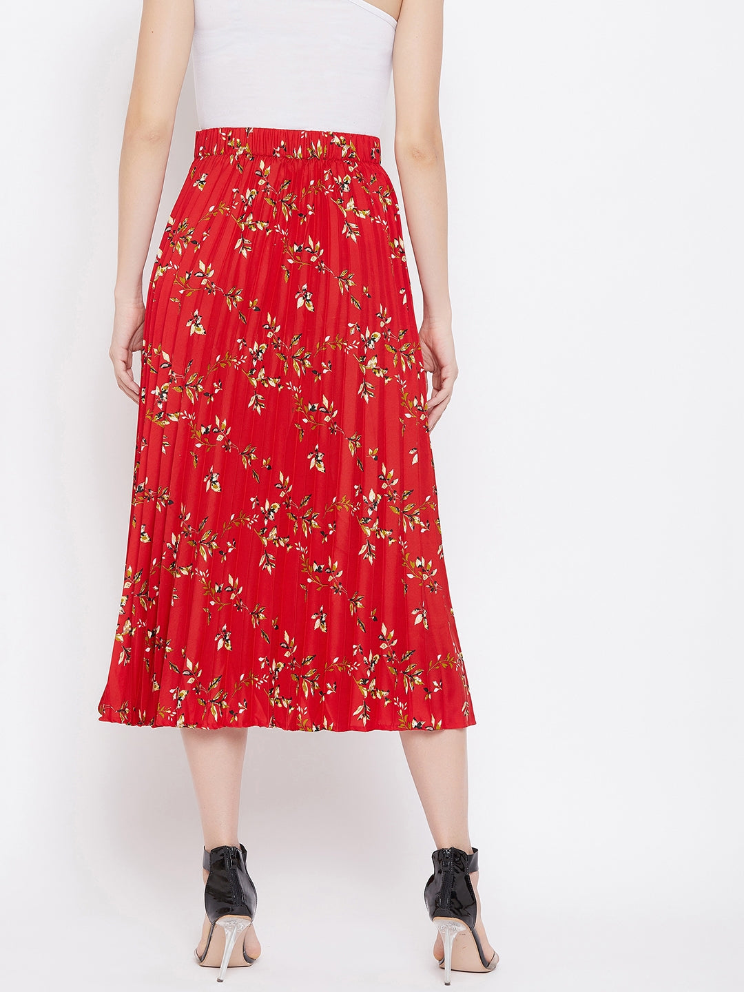Pleated Midi Skirt - Uptownie