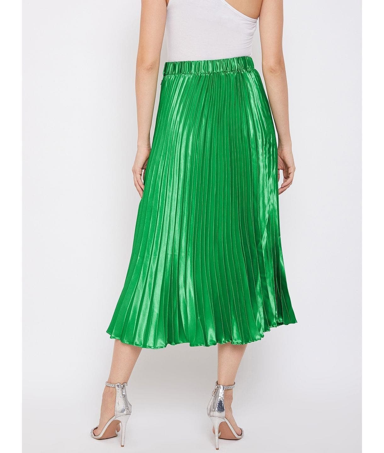Pleated Midi Skirt - Uptownie