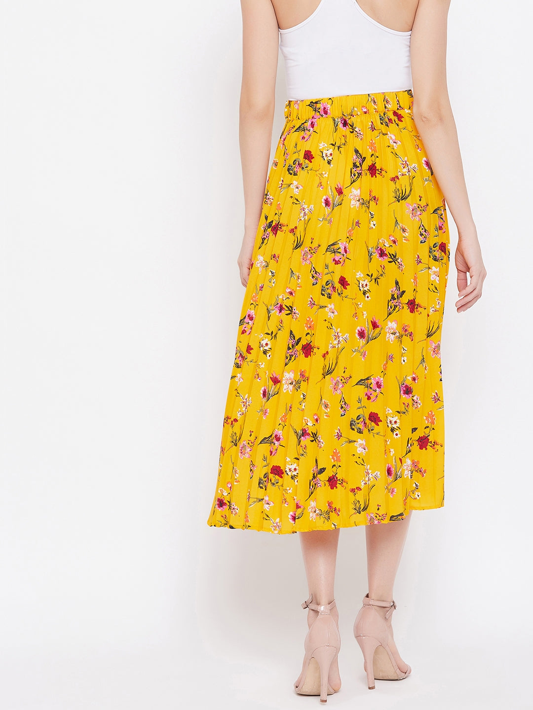 Pleated Midi Skirt - Uptownie