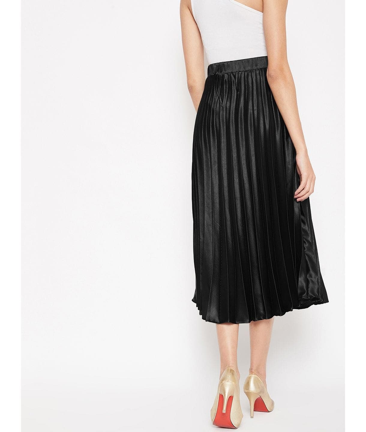 Pleated Midi Skirt - Uptownie