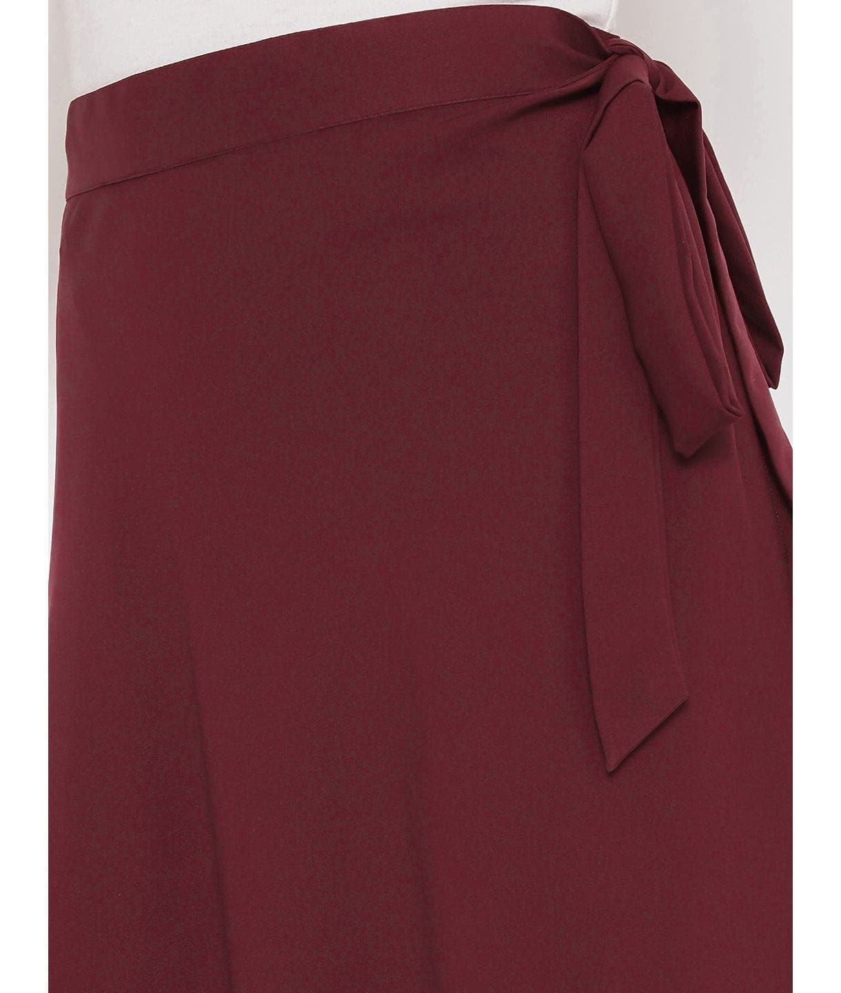 Wrap Around Tie up Midi Skirt - Uptownie