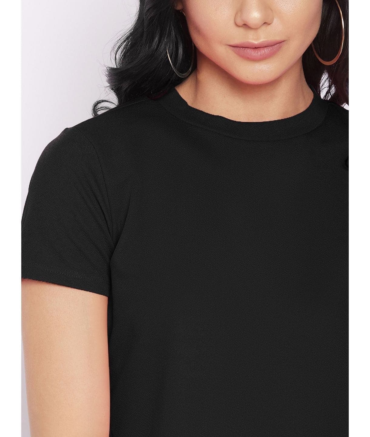 Plus Solid Cotton Crop Top - Uptownie