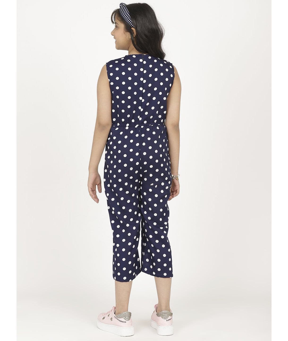 Elasticated Key-hole Jumpsuit for Girls - Uptownie