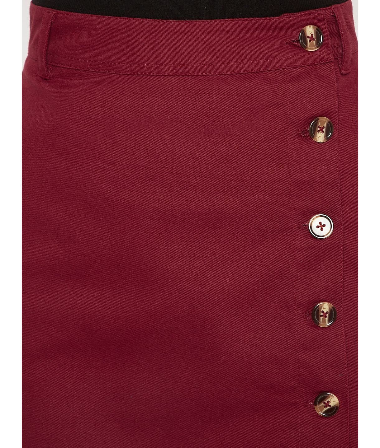 Stretchable Knee length Denim Skirt - Uptownie