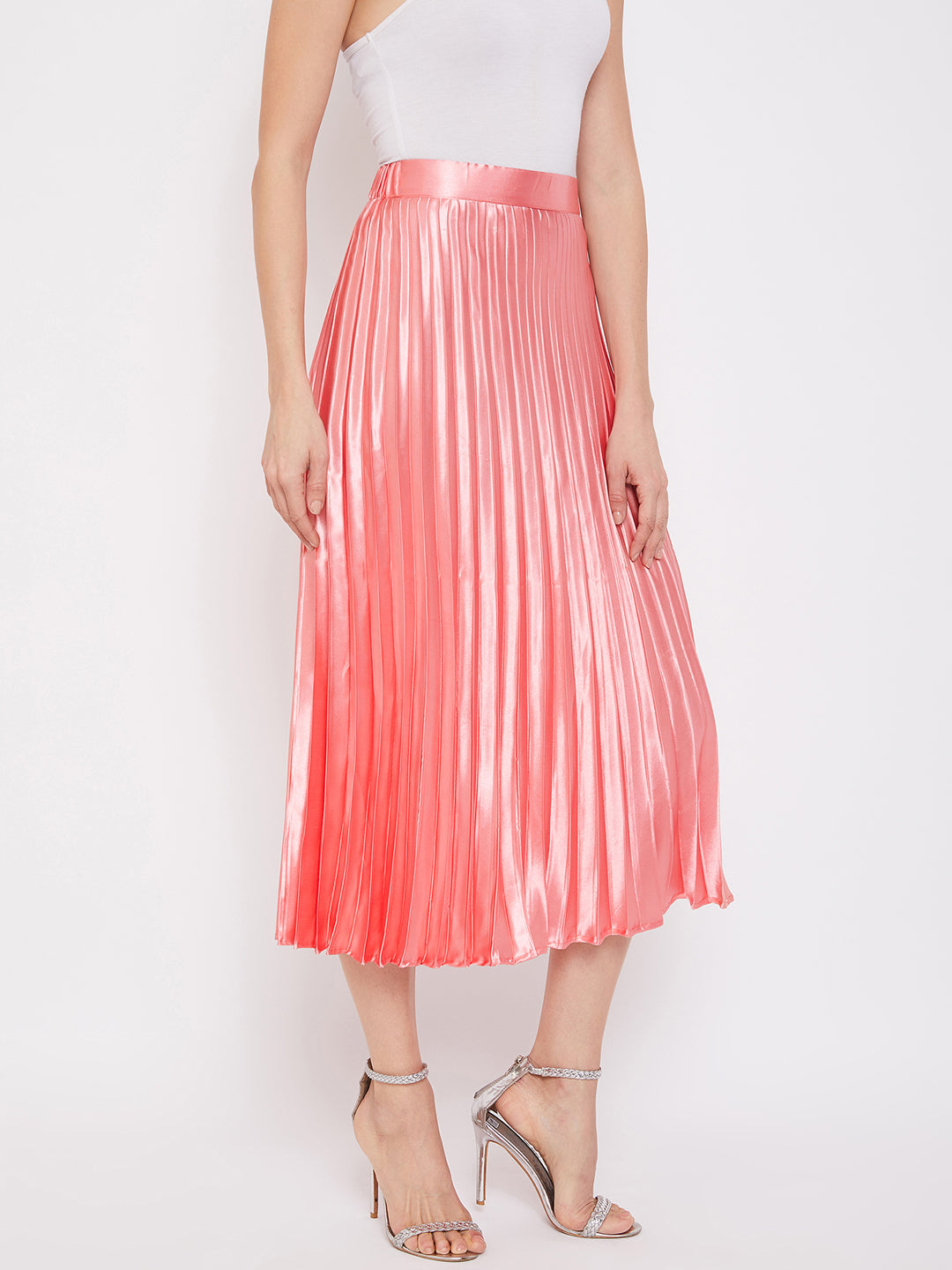 Pleated Midi Skirt - Uptownie