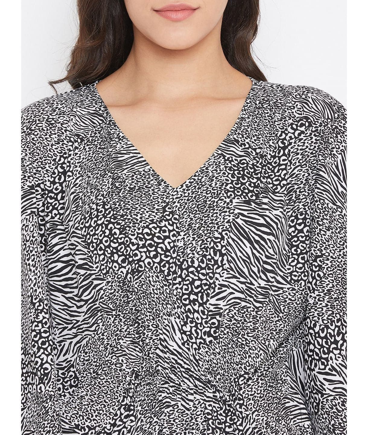 Plus Comfortable Animal Print Kaftan/Nightie - Uptownie