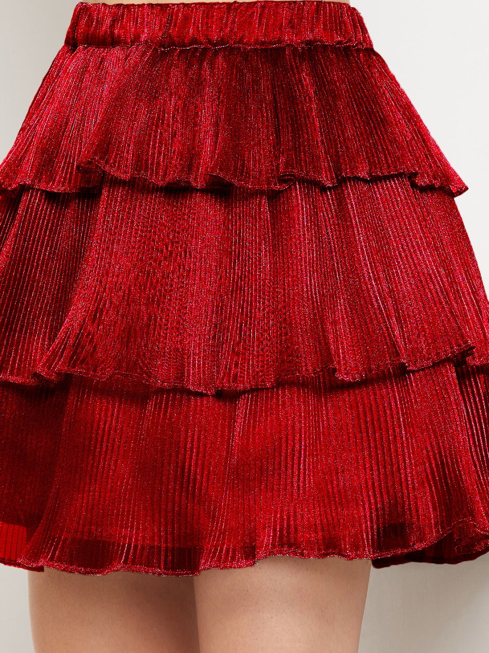 Short Ruffle Pleated Organza Skirt - Uptownie